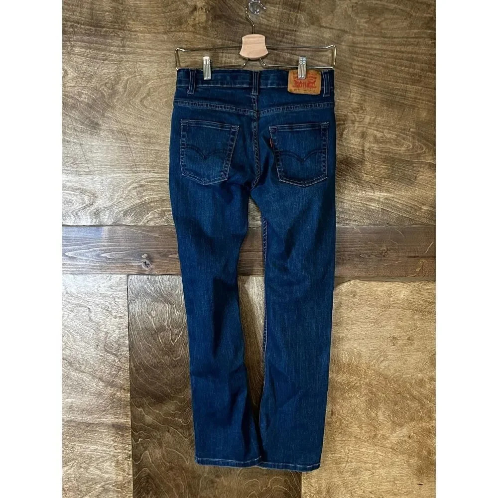 Levi Strauss Co 511 Slim‎ Fit Jeans Dark Wash Kids Size 14 Reg W27 L27